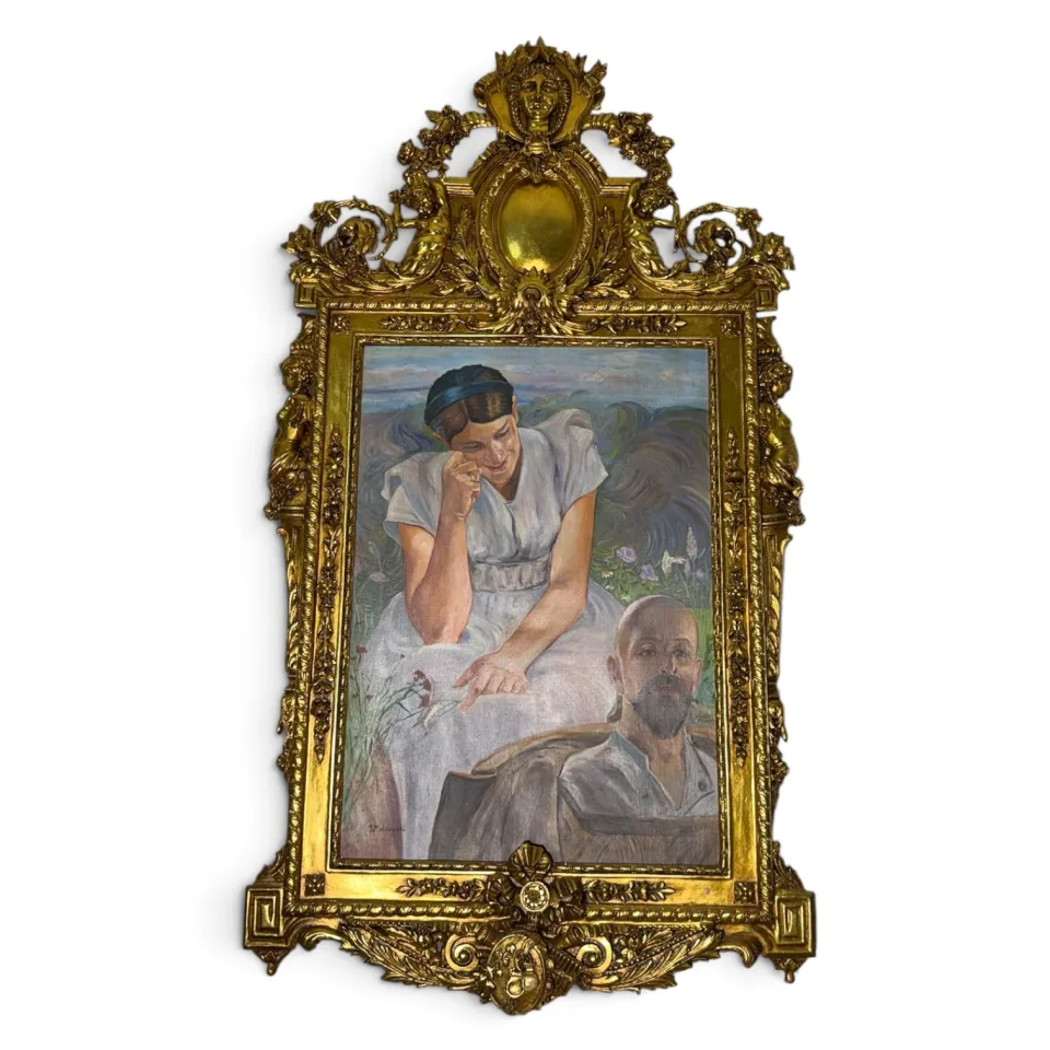 Obraz (scena symboliczna / portret z muzą)