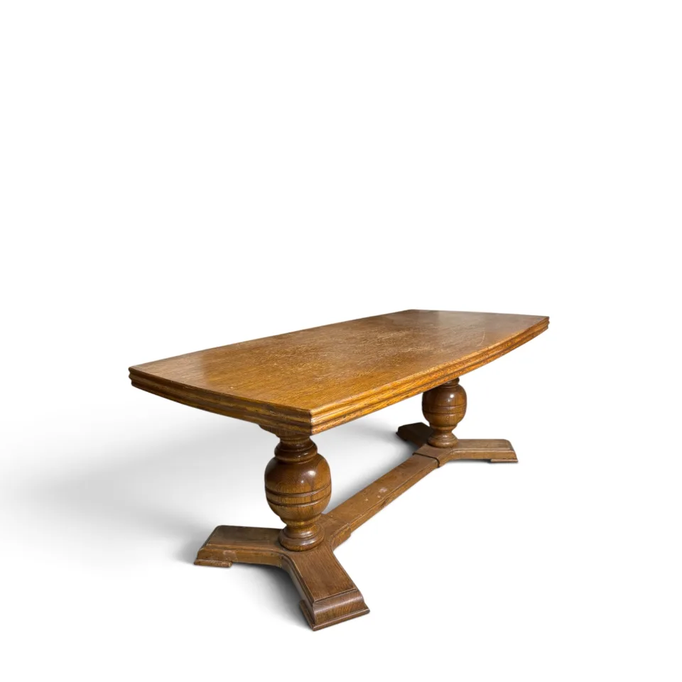 Masywny stół jadalniany / refektarzowy (refectory table) w stylu neorenesansowym / holenderskim
