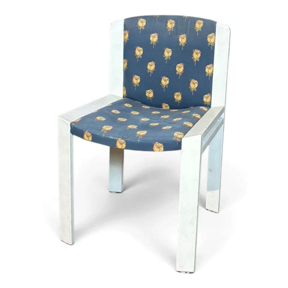 Fotel salonowy / gabinetowy z podłokietnikami w stylu postmodernistycznym (design lat 80. XX w.)