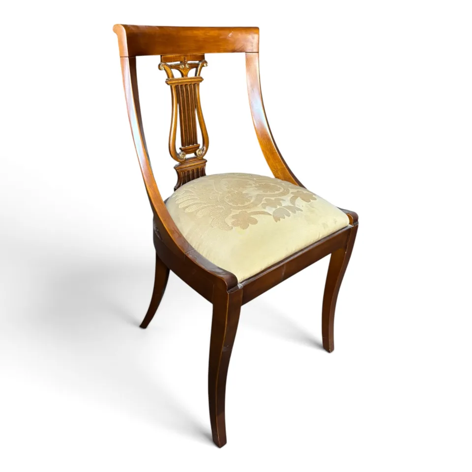 Krzesło salonowe w stylu Biedermeier / Empire (ang. lyre-back chair)