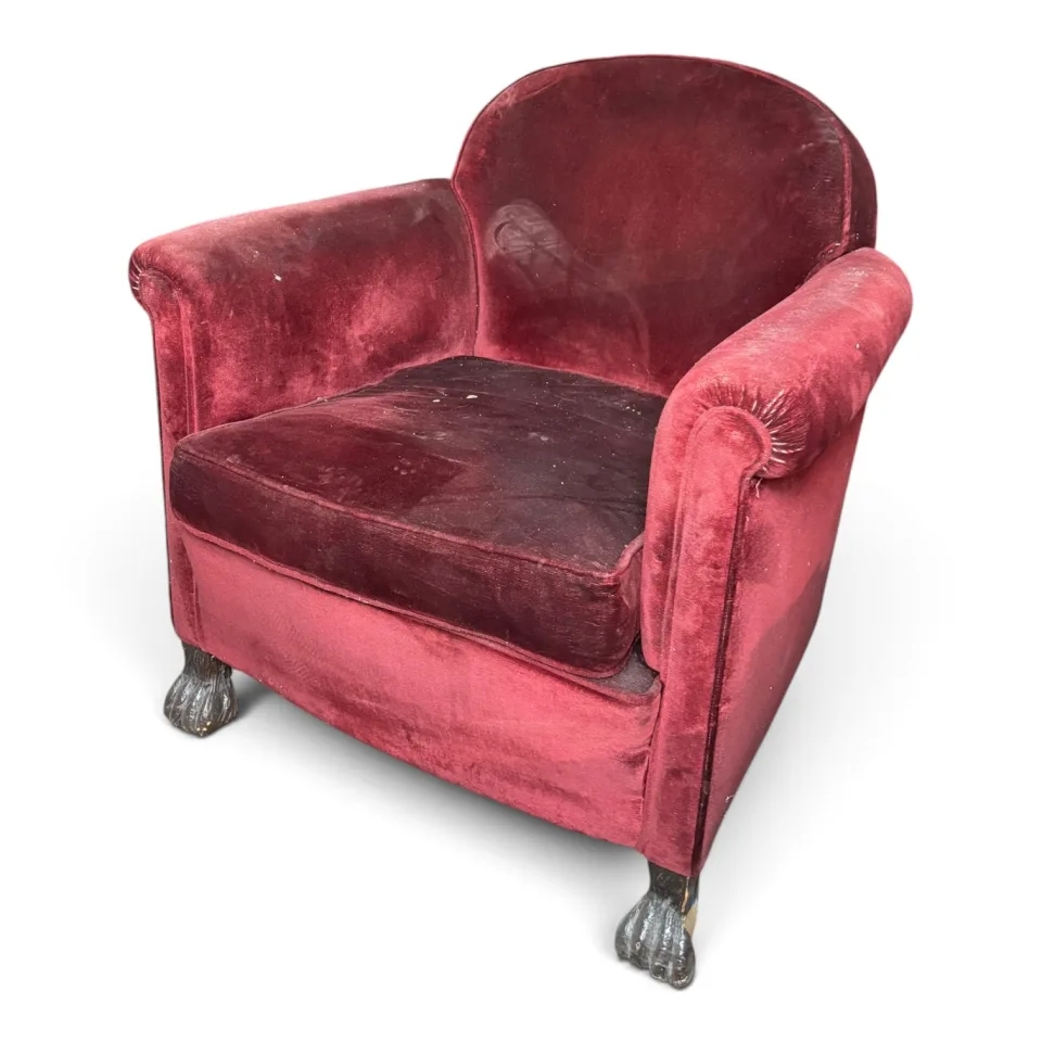 Fotel klubowy w stylu Art Déco / wczesnomodernistycznym