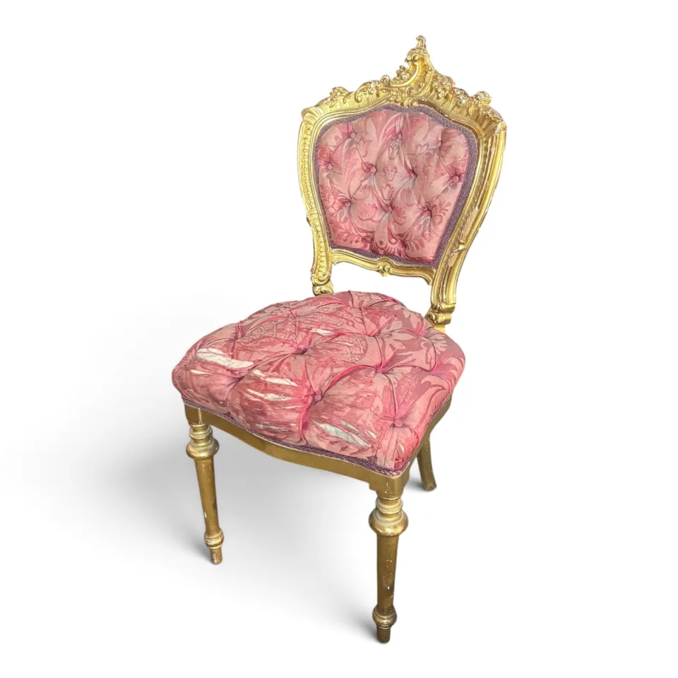 Reprezentacyjne krzesło salonowe w stylu neorokoko / Drugiego Cesarstwa (Napoleon III).