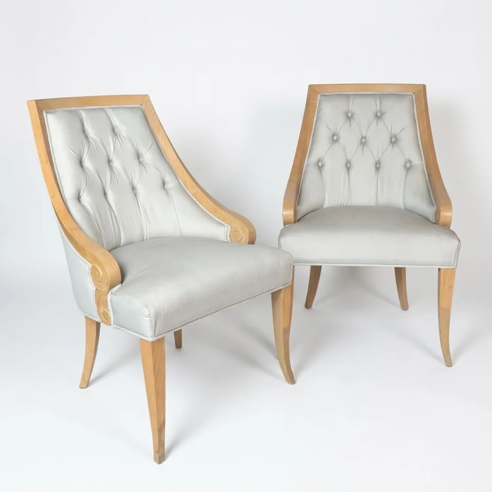 Para eleganckich foteli salonowych / fotelików klubowych w stylu neoklasycystycznym / Art Déco / Transition.