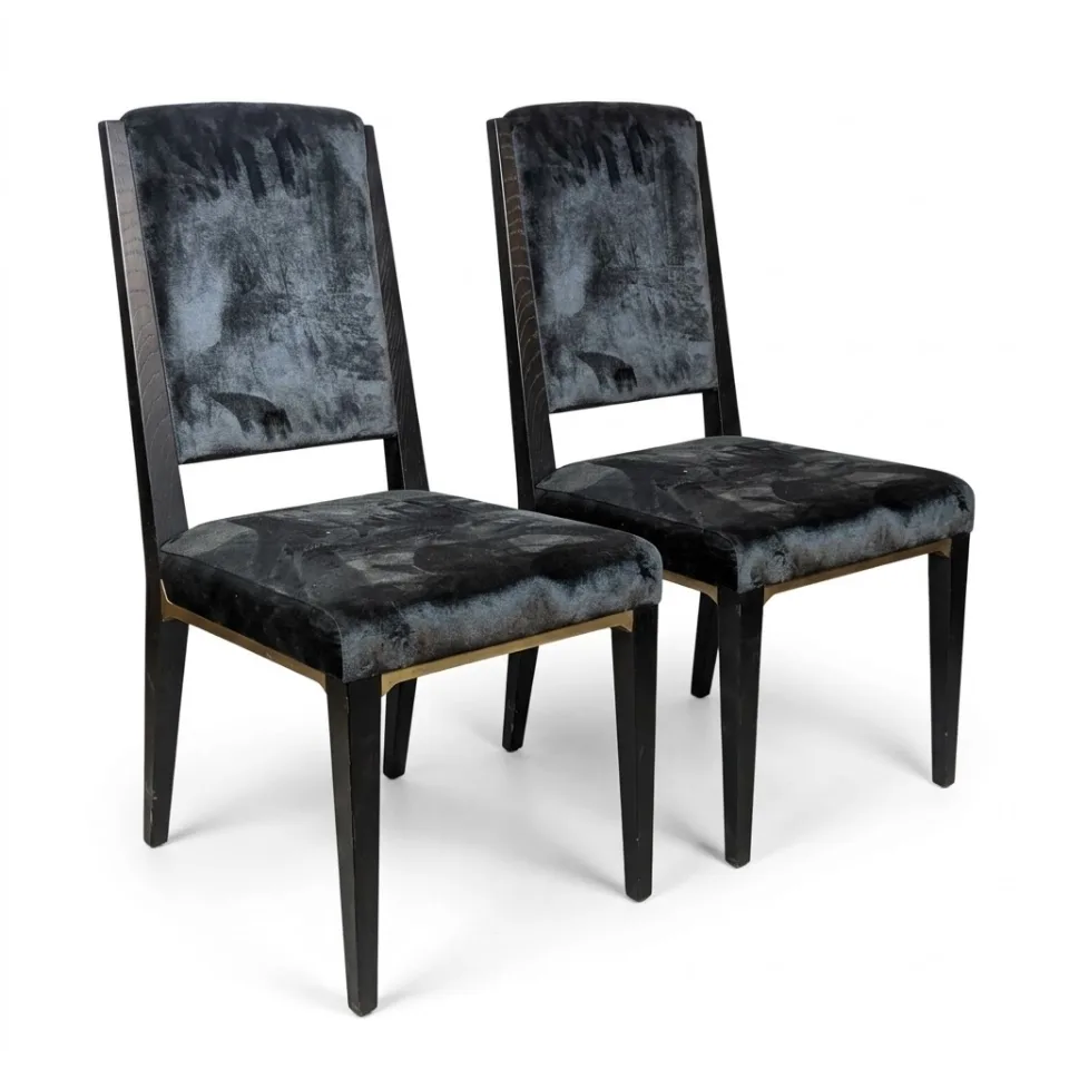 Para nowoczesnych / eleganckich krzeseł jadalnianych w stylu współczesnym / Modern Glamour / Art Déco Revival.